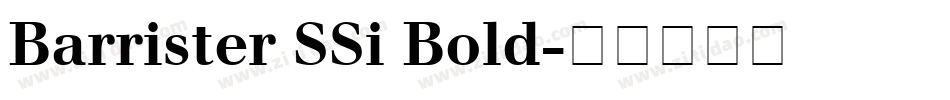 Barrister SSi Bold字体转换